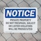 Signmission Private Property Dot No Trespass Solicit OSHA Notice Sign, Plastic, 10in W x 7in L, 2PK OS-2PACK-NS-P-710-L-17828 - alternate 7